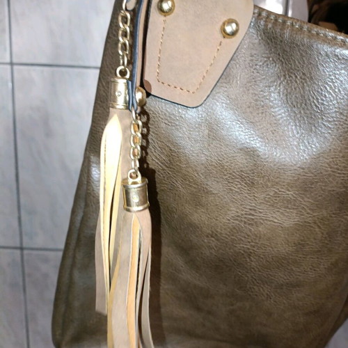 Brown shoulder bag like new made of eco leather