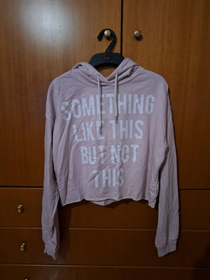 Pink crop hoodie Tally Weijl like new, size M