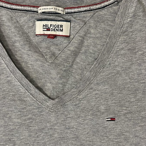 Tommy Hilfiger Denim V-Neck T-Shirt, grey, size M
