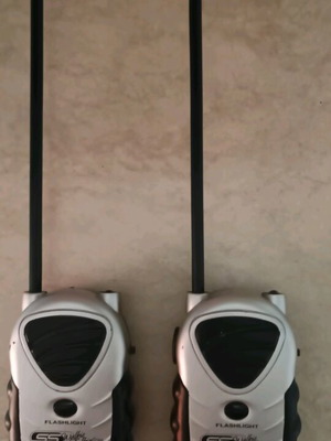 Walkie talkies like new with flashlight and Morse code