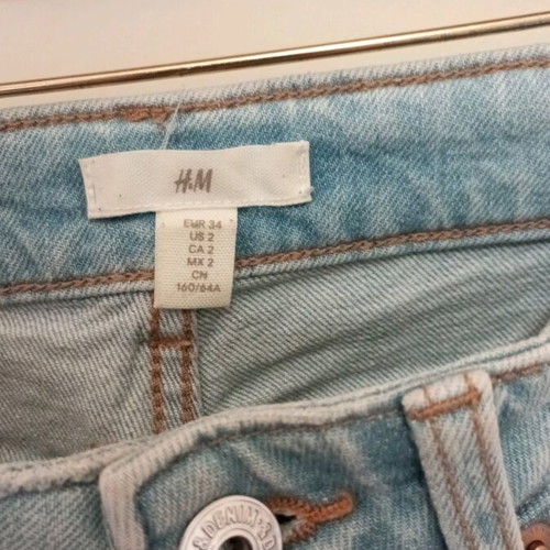 Straight jeans H&M like new, blue, size XXS