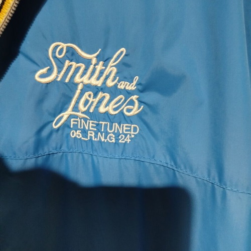Smith & Jones men's windbreaker jacket new, blue with hood