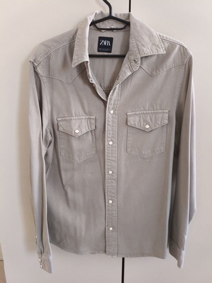 Zara Overshirt Beige Size S Like New