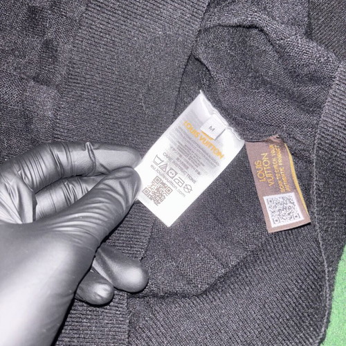Louis Vuitton Cashmere-Wool Blend Half-Zip Pullover New with Tags, Size M, Black