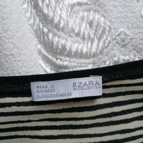 Zara striped blouse like new, size S, black and white