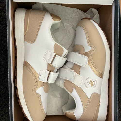 Beverly Hills Polo Club kids sneakers size 34 new, white and beige