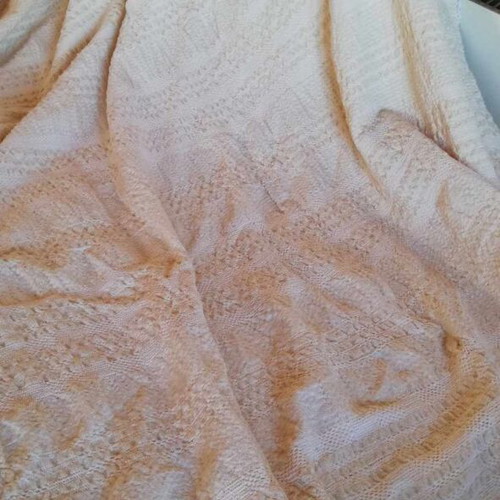 Woven blanket throw like new, wool and cotton 200x190 cm
