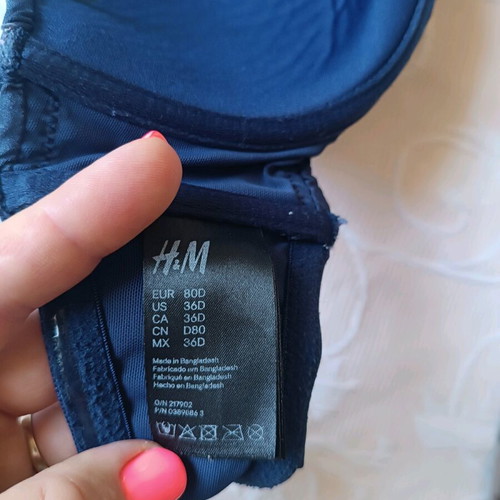 H&M swimwear top like new, blue, sizes M and L