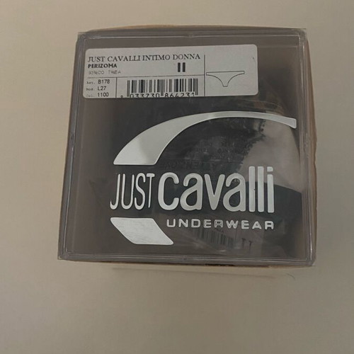 Just Cavalli women's thong M white black new