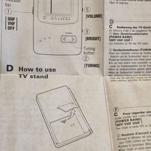 Pocket LCD Colour TV used