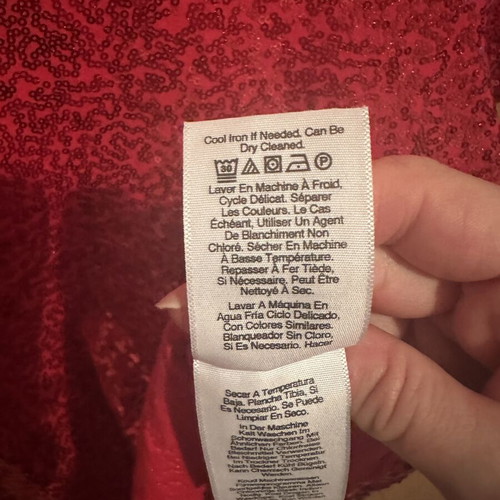 DKNY red blouse like new, size XS