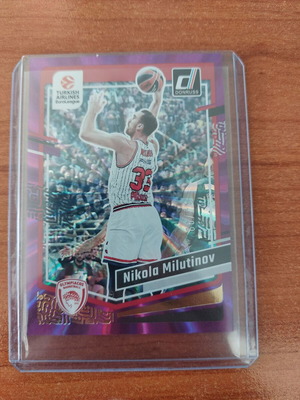 Panini Donruss Euroleague 2023-2024 Nikola Milutinov Purple Laser card like new