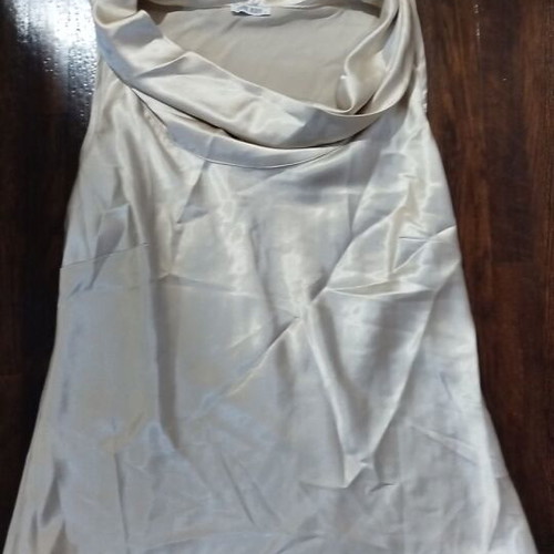Satin sleeveless blouse size M like new, beige