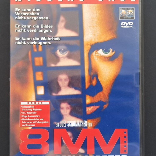 8 mm DVD like new, drama thriller with subtitles