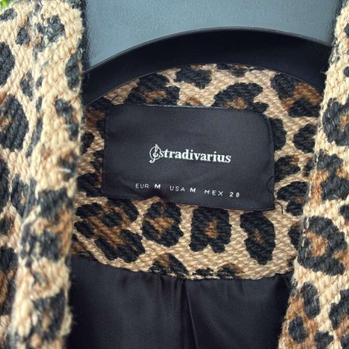 Stradivarius women's long coat like new, multicolor, size M