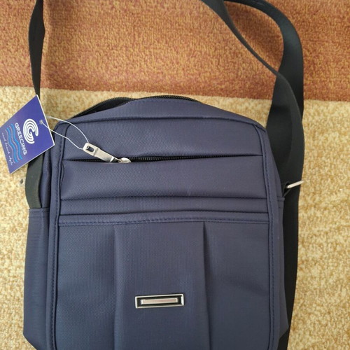 Men's shoulder bag with crossbody strap blue new