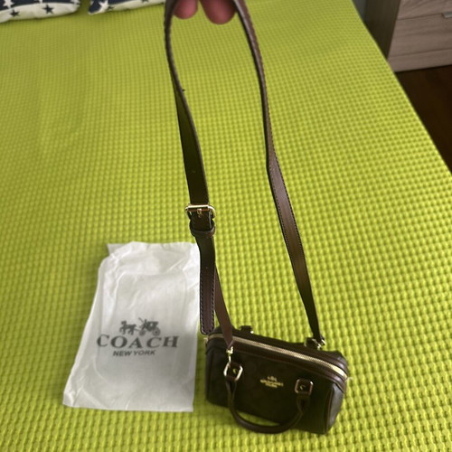 Coach Mini Rowan Crossbody bag dark brown new