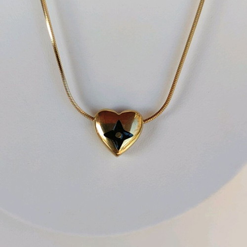 Steel necklace new, gold and silver color