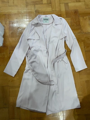 Baby Pink Trench Coat new, size XS