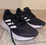 Adidas black athletic shoes like new, size 38.5