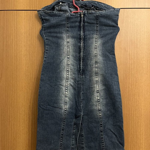 Jennyfer strapless denim dress size S like new, midi