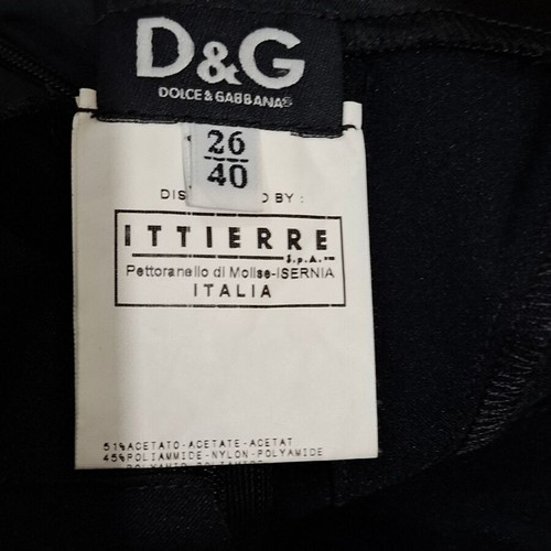Dolce & Gabbana Black Satin-Look Cocktail Mini Dress IT 40 like new
