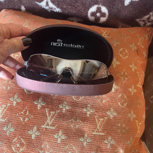 Franco Ferreti handmade mask glasses new, beige and gold