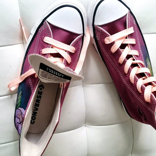 Converse All Star Renew sneakers new, hand-painted, sporty, size 38, purple