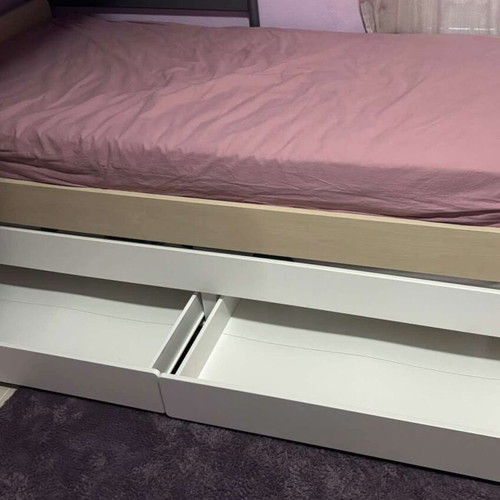 IKEA SLAKT bed used with trundle and storage space