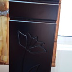 Wooden vase, dark brown