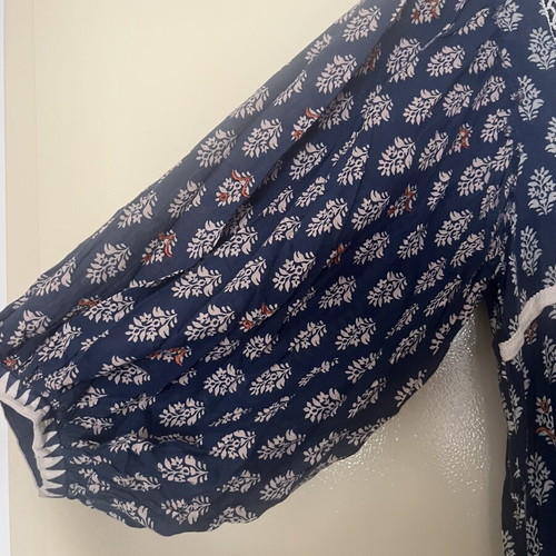 Zara boho dress used, navy blue with ethnic patterns