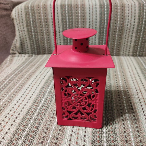 Metal lantern, red