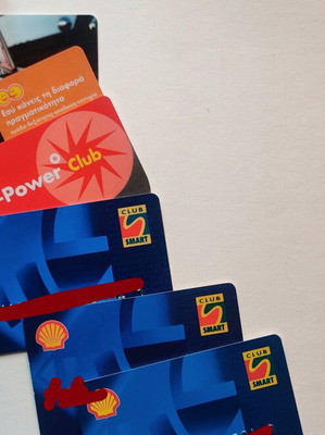 shell smart club cards. they should have points in them as well
