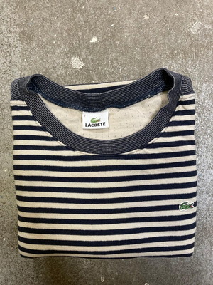 Lacoste striped sweater XXL black and grey