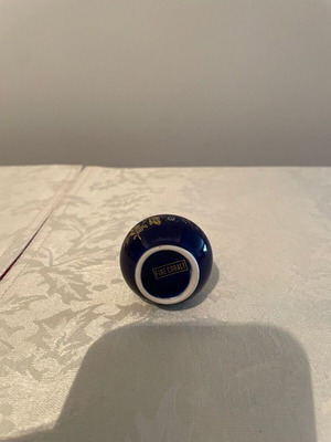 Fine Cobalt Vase καινούργιο μπλε με χρυσό 7 χ 5 εκ.