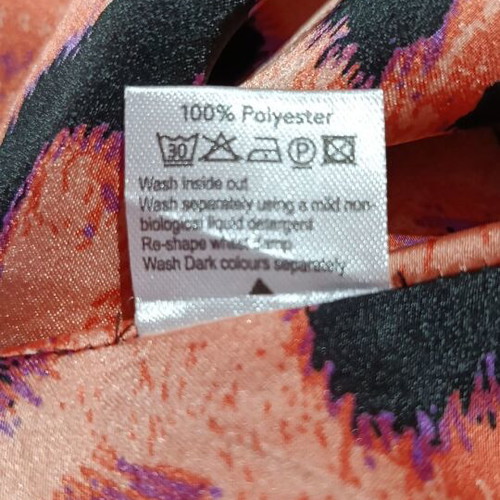 Dancing Leopard satin dress size M, new, black and orange