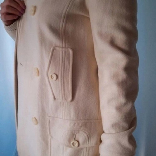 Mango white coat like new, size L