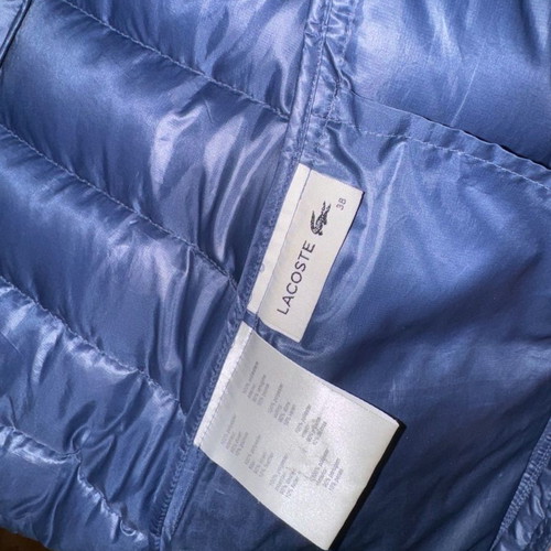 Lacoste women's jacket used, size 38, blue, down, waterproof
