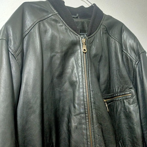 Rover & Lakes bomber jacket used, black leather, size 58