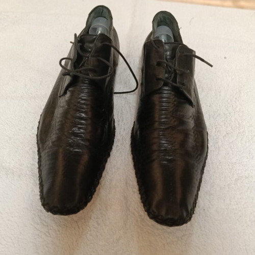 Men's leather scarponi shoes used, size 45-46