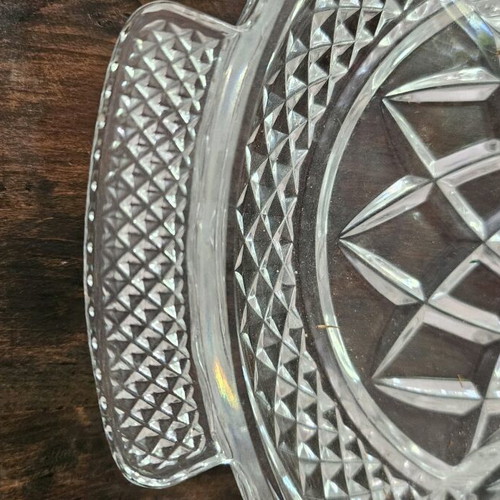 Vintage crystal hors d'oeuvre dish 5 compartments like new