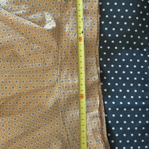 Vintage Chic midi A-line skirt, mustard with geometric pattern