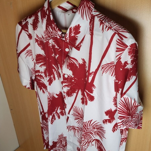 Men's summer shirt size M, new, red by A-Style