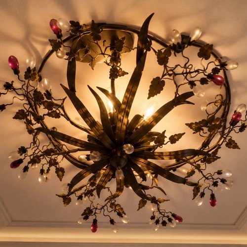 Decorative ceiling lights pair with organic nature-inspired design