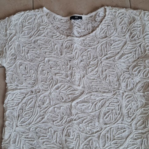 Embroidered blouse H&M white like new, size S