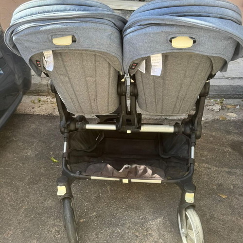 Bugaboo Donkey Twin stroller used with extension for third child