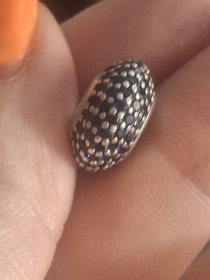 Charm silver s925 decorated with blue zircon stones like new