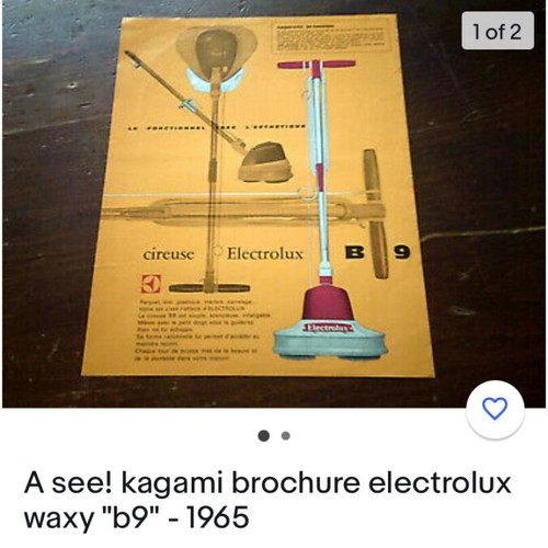 Electrolux B9 floor polisher used, vintage 50’s