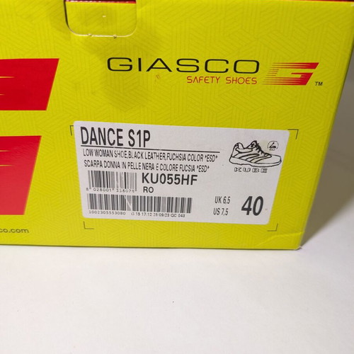 Giasco Dance Women's Safety Shoe S1P New, Size 40, Black