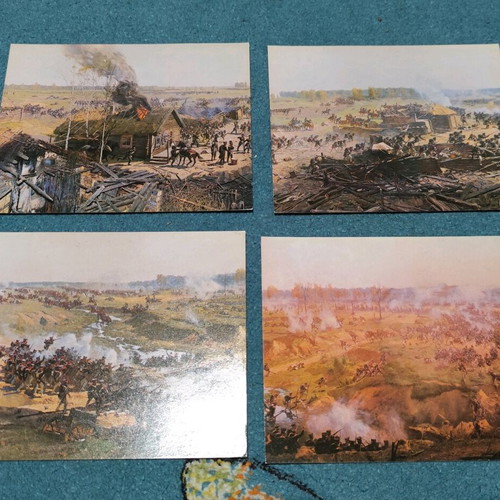 Postcards used, pack of 21 from Panorama Museum Moscow